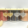 Créoles cœurs 3D version dorée ou argentée strass perles par Odacassie