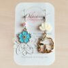 Boucles d'oreilles perle lotus en nacre chat fleurs perles boucles asymétriques par Odacassie