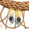 Boucles d'oreilles dorées fleurs esprit attrape-rêves feuilles perles laiton acier inoxydable par Odacassie